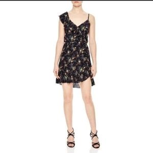 Sandro Asymmetric Floral Dress